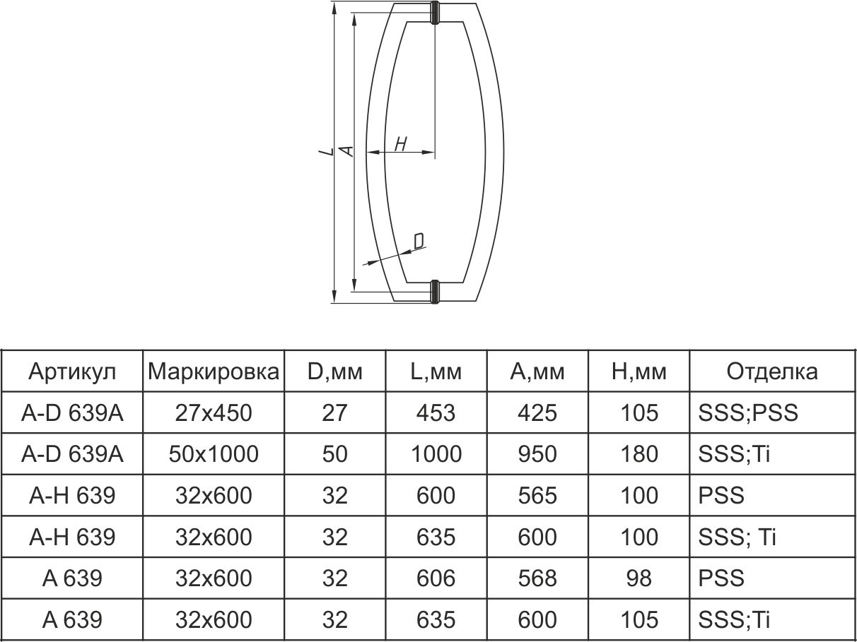 A-D 639A ручка двухсторонняя 27х450 PSS?>